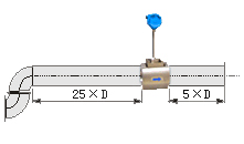 dn80渦街流量計(jì)直管段安裝要求示意圖四